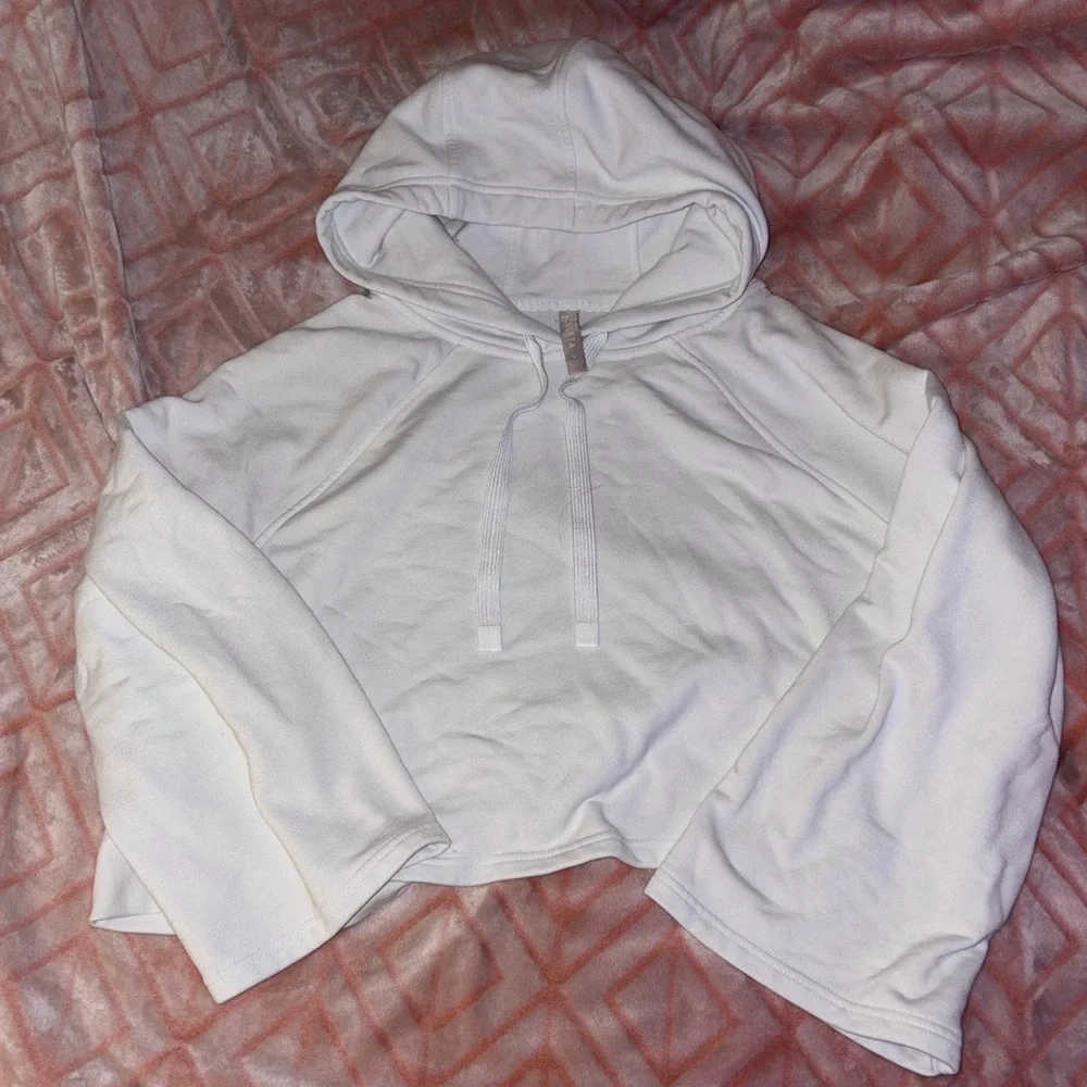 Athleta Steady State Crop Sweatshirt White